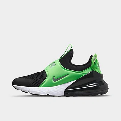 Shop Nike Big Kids' Air Max 270 Extreme Casual Shoes In Black/chrome/green Strike/white