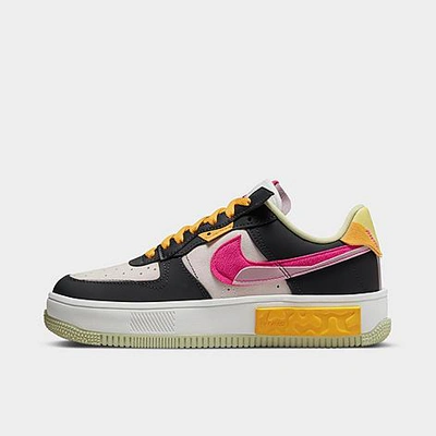 Shop Nike Women's Air Force 1 Fontanka Casual Shoes Size 5.0 Leather In Off Noir/summit White/plum Fog/pink Prime