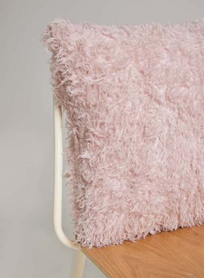 Shop Nap Loungewear Fluffy Square Cushion In Peach Rose