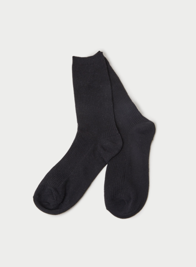 Shop Nap Loungewear Lightweight Crew Socks In Black