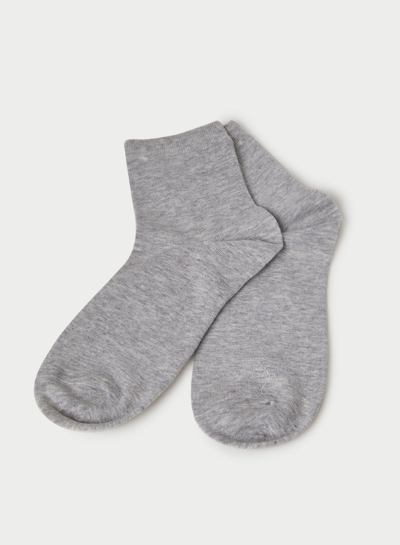 Shop Nap Loungewear Mixed Cotton Ankle Socks In Misty