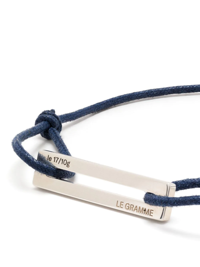 Le Gramme Cord Bracelet In Silver