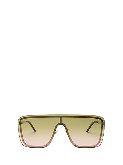 Shop Saint Laurent Sl 364 Mask Gold Sunglasses
