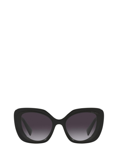 Shop Miu Miu Mu 06xs Crystal Black Sunglasses