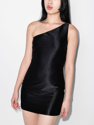 Shop Gauge81 Nawa One-shoulder Mini Dress In Black