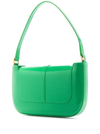 Shop By Far Miranda Leather Shoulder Bag In Green