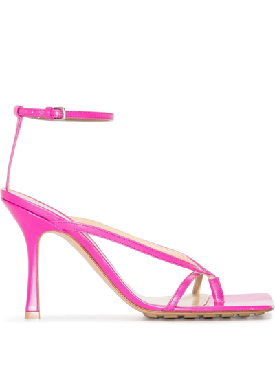 Shop Bottega Veneta Stretch 110mm Sandals In Pink