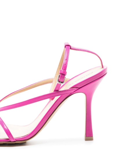 Shop Bottega Veneta Stretch 110mm Sandals In Pink