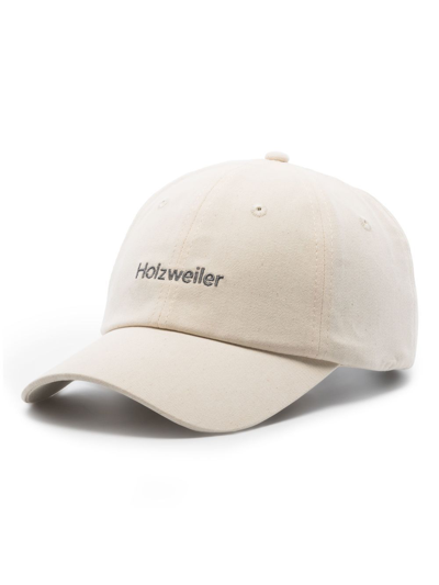 Shop Holzweiler Sonnet Embroidered Logo Cap In Neutrals