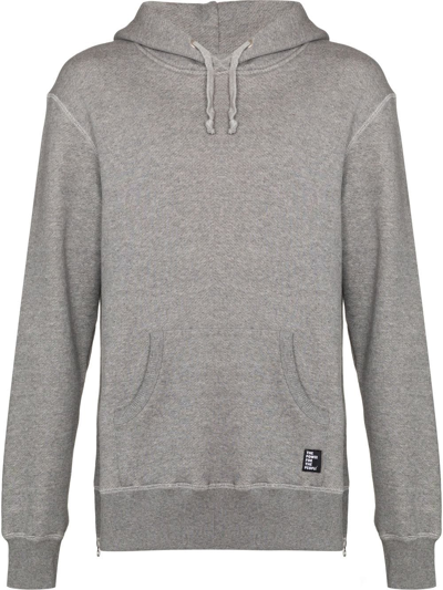 Shop The Power For The People Logo-print Cotton Hoodie In Grey