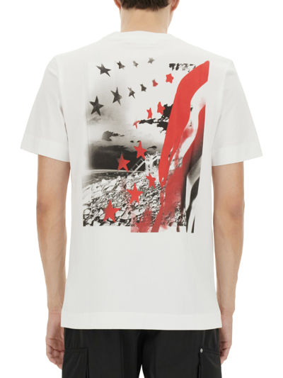 Shop Alyx Graphic Print T-shirt In Bianco