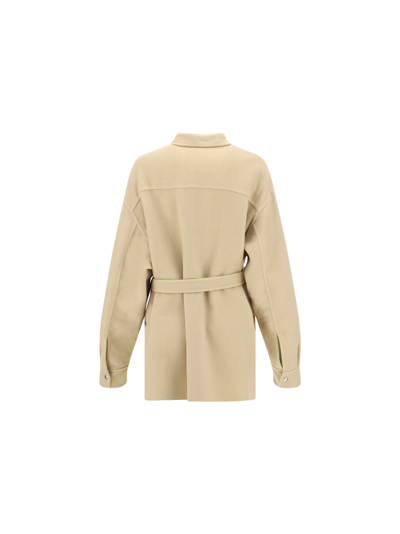 Shop Off-white Over Jacket In Camel Yellow
