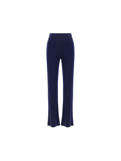 Shop Chloé Pants In Navy