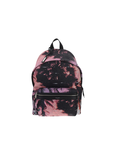 Shop Saint Laurent Bag City Backpack In Violet/nero