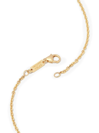 Shop Suzanne Kalan 18kt Yellow Gold Inlay Diamond Black Sapphire Dog Tag Necklace