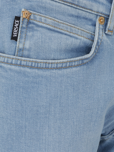 Shop Versace Jeans In Blu Medio