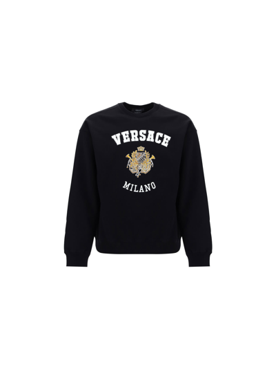 Shop Versace Sweatshirt In Nero