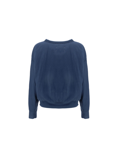 Shop Maison Margiela Sweatshirt In Blue