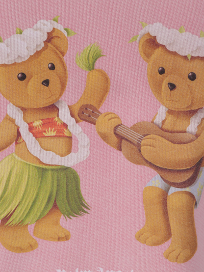 Shop Palm Angels Dancing Bears Sweatshirt In Fuchsia Fluo