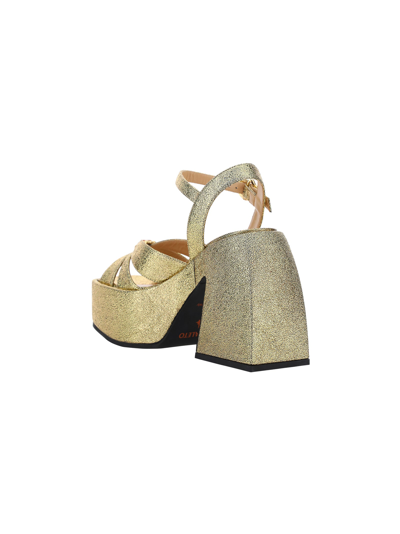Shop Nodaleto Bulla Aurora Sandal In Gold Crackle