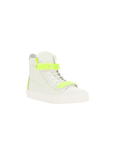 Shop Giuseppe Zanotti Coby Sneakers In Vague Bianco