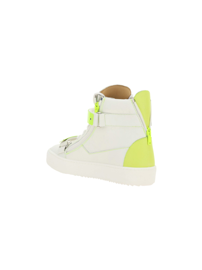 Shop Giuseppe Zanotti Coby Sneakers In Vague Bianco