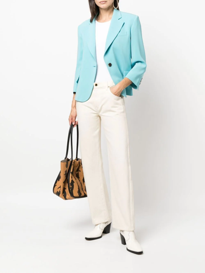 Shop Alberto Biani Single-breasted Blazer In Blau