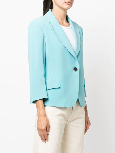 Shop Alberto Biani Single-breasted Blazer In Blau