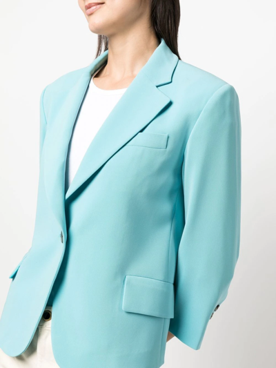 Shop Alberto Biani Single-breasted Blazer In Blau