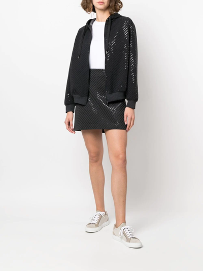 Brunello Cucinelli Sequin Embellished Mini Skirt In Grey