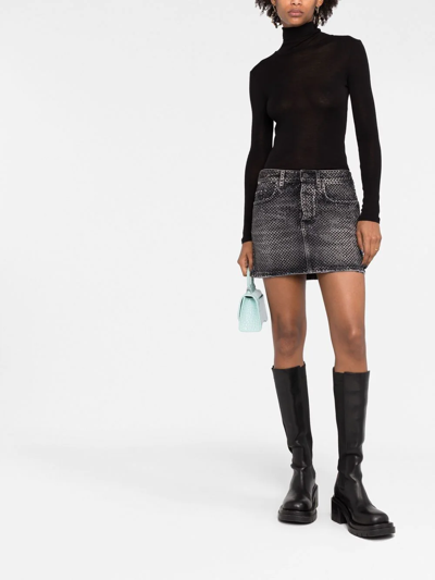Shop Balenciaga Low-waist Mini Skirt In Schwarz