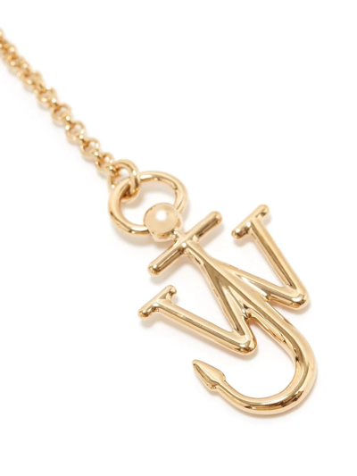 Shop Jw Anderson Anchor Asymmetric Earrings In Gold