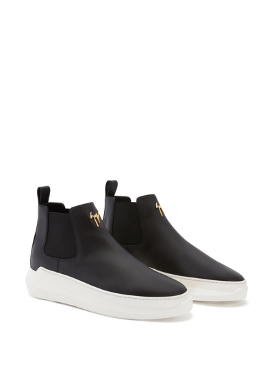 Shop Giuseppe Zanotti Conley High-top Slip-on Sneakers In Black