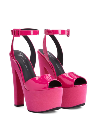 Shop Giuseppe Zanotti Tarifa 170mm Platform Sandals In Pink