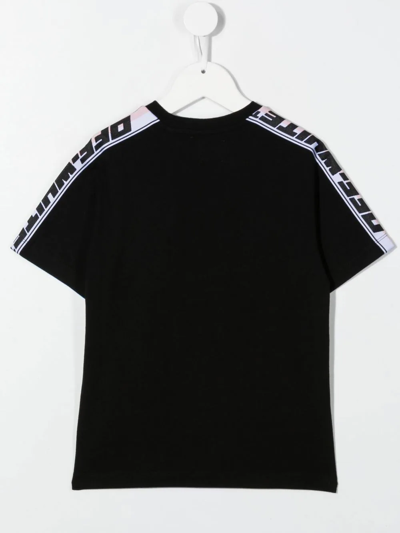 Off-white Off White T-shirt Nera In Jersey Di Cotone Bambina In Black
