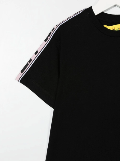 Off-white Off White T-shirt Nera In Jersey Di Cotone Bambina In Black