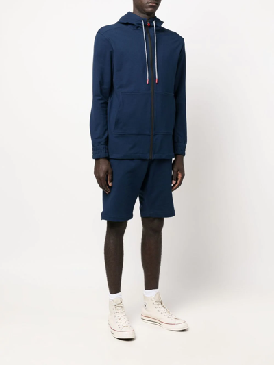 Shop Kiton Hooded Track Suit In Blue