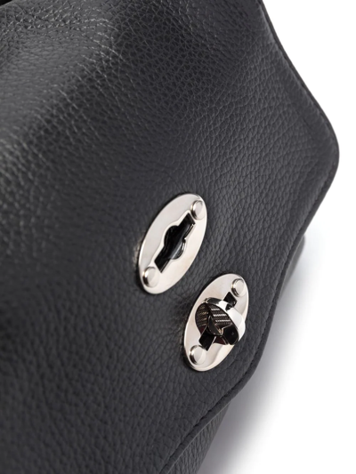 Zanellato Stud-embellished Leather Shoulder Bag In Black