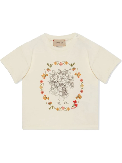Shop Gucci Frederick Warne Fairy-print T-shirt In Weiss