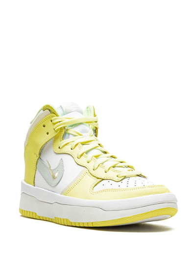 Shop Nike Dunk High Up "citron Tint" Sneakers In White