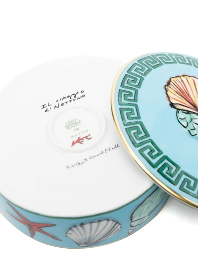 Ginori 1735 Shell-print Trinket-dish In Blau