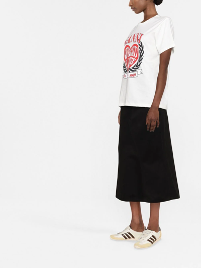 GANNI LOGO-PRINT ORGANIC COTTON T-SHIRT 
