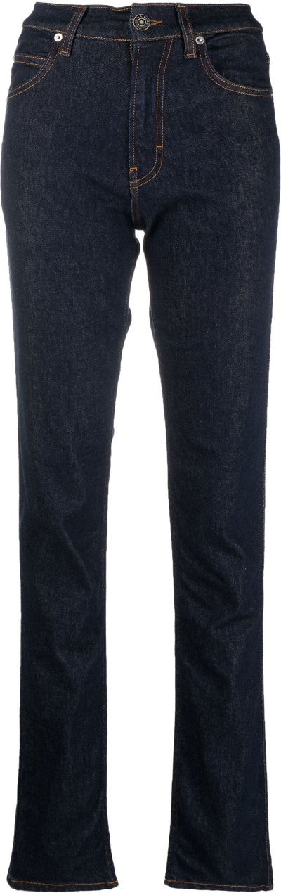 Shop Haikure Slim Raw-denim Jeans In Blau