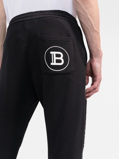 Black Logo Cotton Track Pants