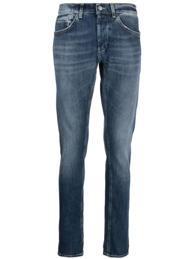 Shop Dondup Stonewashed Mid-rise Jeans In Blau