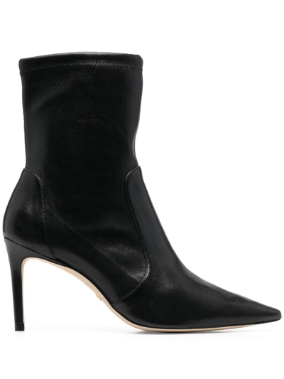 Shop Stuart Weitzman Pointed Ankle Boots In Schwarz