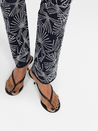Coperni Crystal-embellished Straight-leg Trousers In Blau