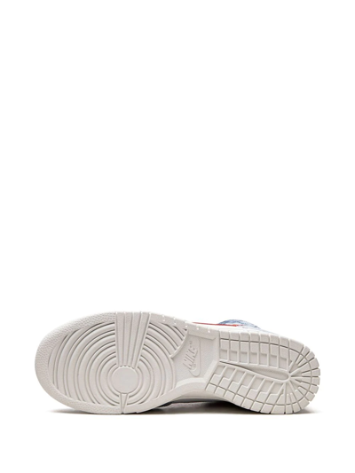 Nike White Dunk High-top Sneakers In Blue