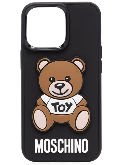 Moschino Teddy Bear Iphone 12 Case In Schwarz