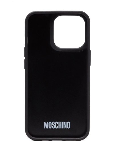 Shop Moschino Teddy Bear Iphone 12 Case In Schwarz